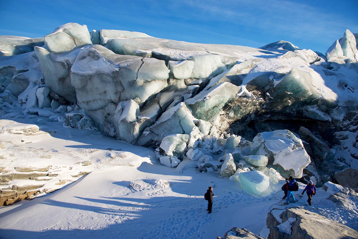 Fotografie di groenlandesi esposti al Museo Narsaq nel sud della Groenlandia