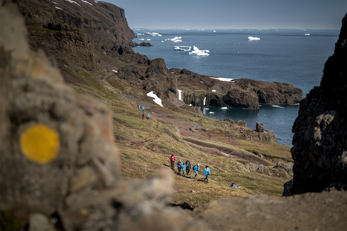 Costa nei pressi di Qeqertarsuaq in Groenlandia