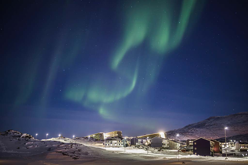 aurora boreale in groenlandia